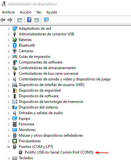 Administrador de dispositivos