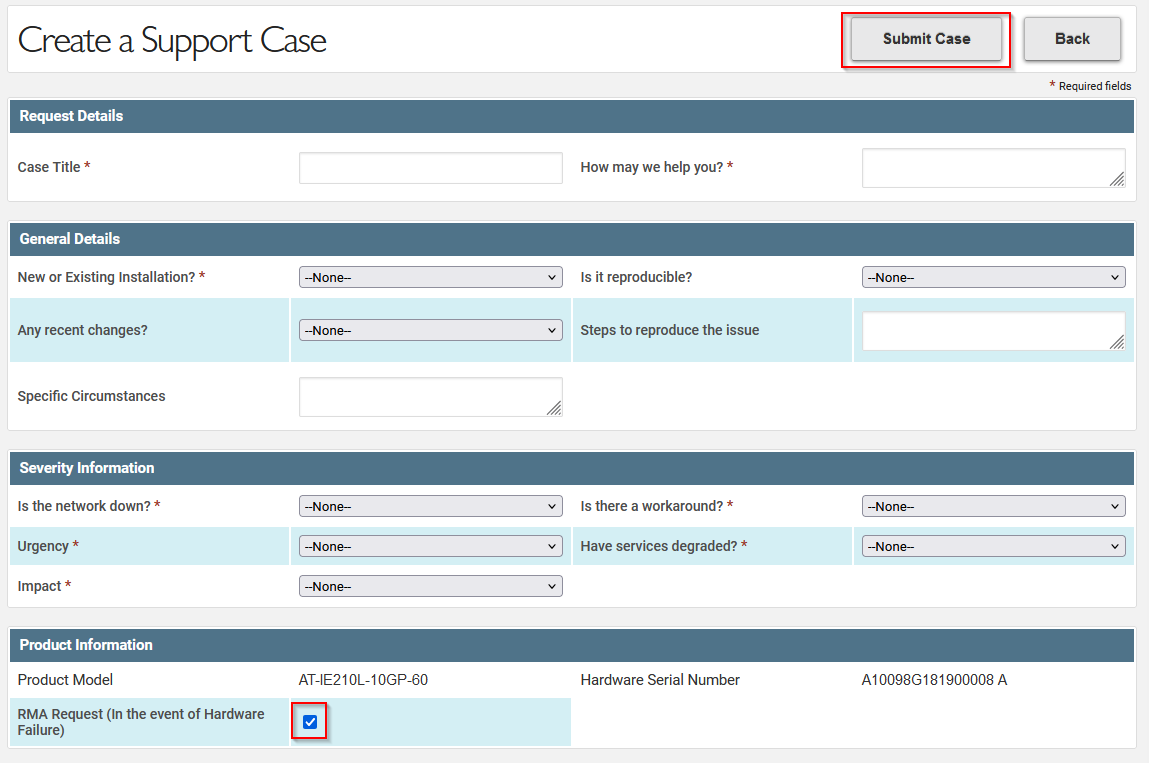 Submit Case