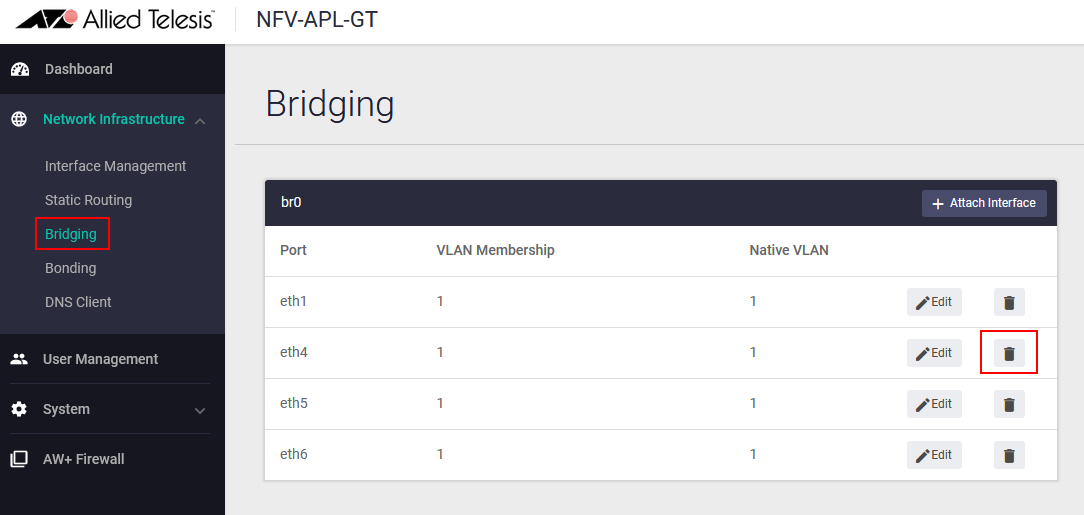 NFV bridging