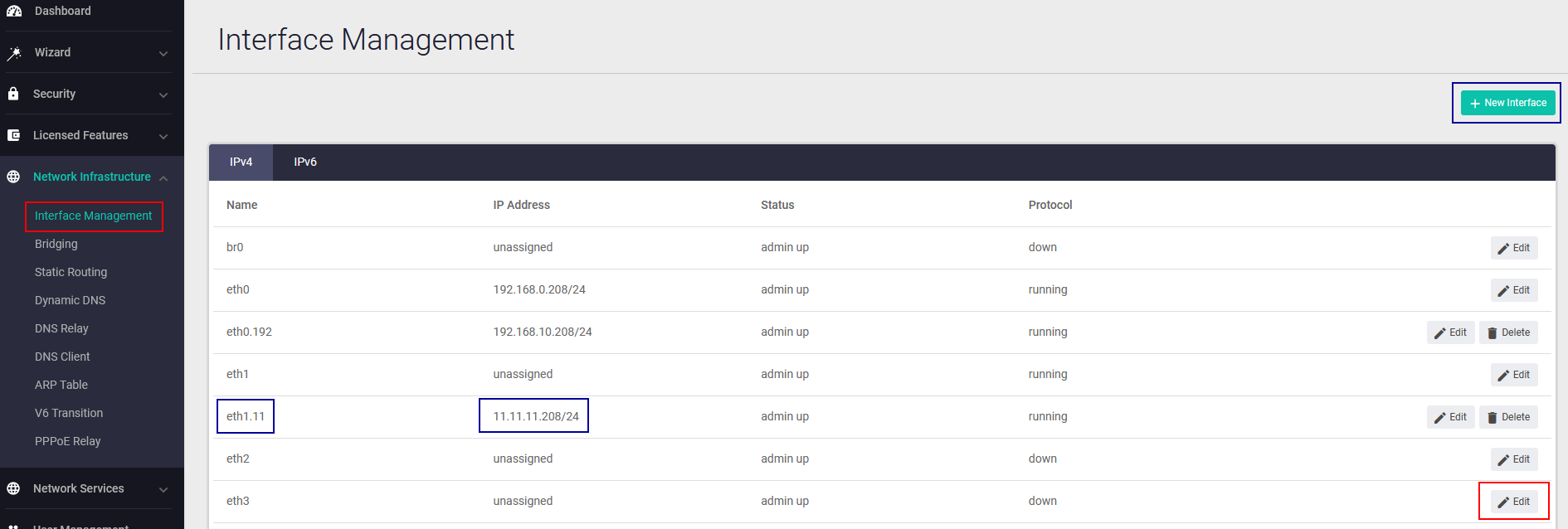 add IP to eth4
